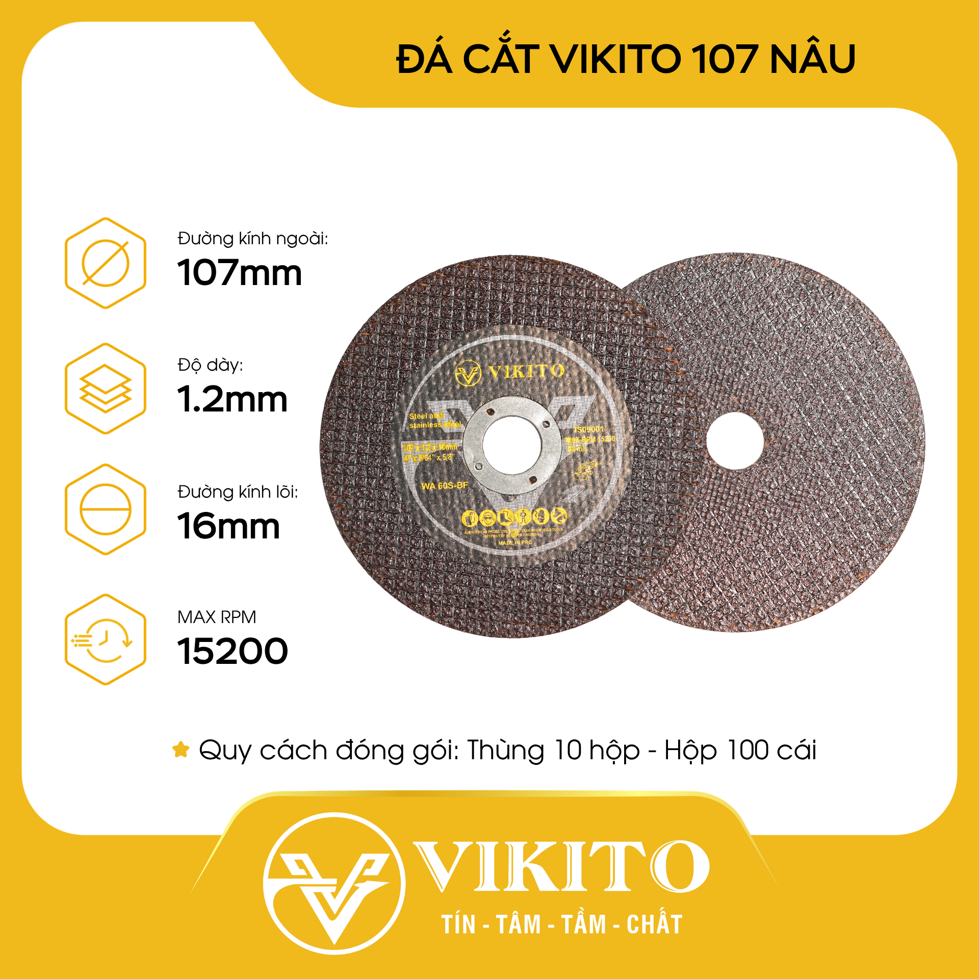 Đá cắt VIKITO 107 nâu